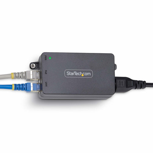 StarTech.com 1-Port Gigabit PoE+ Injector, 10M/100M/1G Ethernet, PoE/PoE+ (802.3af/802.3at), 30W Power Budget, Wall Mountable, Unmanaged Inline Power Over Ethernet - TAA