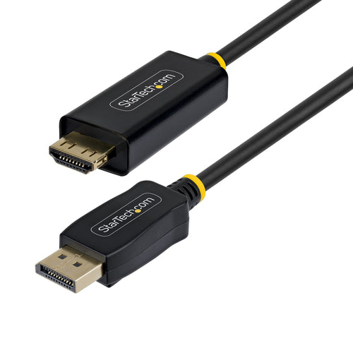 StarTech.com 3ft DisplayPort to HDMI Adapter Cable with Gripping Connectors, 4K 60Hz, HDR, Uni-Directional DP to HDMI Video Converter, DP Desktop to HDMI Monitor