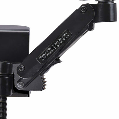 StarTech.com Adjustable Arm Rest for Office Desk, Ergonomic Arm/Elbow Support, 360-Degree Rotation, Clamp-On/No Drill Installation, Black