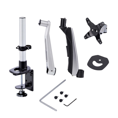 StarTech.com Monitor Desk Mount For 27in 16:9 or 30in 21:9 Ultrawide Screens, VESA 75x75/100x100, Tool-Less Arm Adjustments, C-Clamp/Grommet, Spring-Assisted Arm