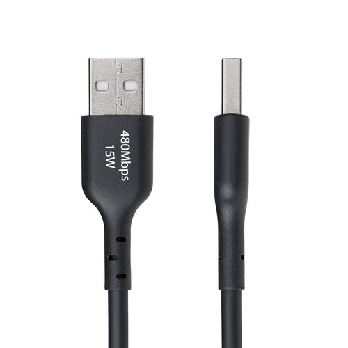 StarTech.com 10ft (3m) USB-A to USB-C Charging Cable, Charge & Sync, 3A, USB 2.0, TPE Jacket - Black USB Charging Cord