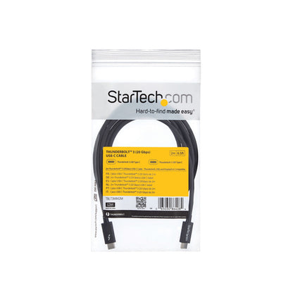 StarTech.com 2m Thunderbolt 3 (20Gbps) USB-C Cable - Thunderbolt, USB, and DisplayPort Compatible