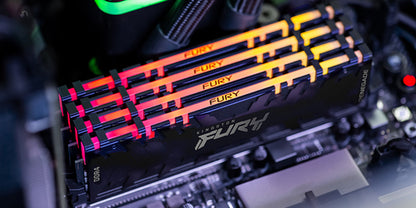 Kingston Technology FURY 128GB 3200MT/s DDR4 CL16 DIMM (Kit of 4) Renegade RGB