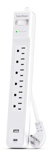 CyberPower 6 Outlet Surge Strip With USB