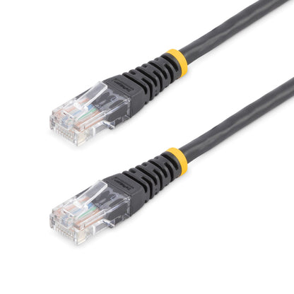 StarTech.com 50 ft Cat5e Black Molded RJ45 UTP Cat 5e Patch Cable - 50ft Patch Cord