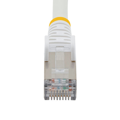 StarTech.com 1ft CAT6a Ethernet Cable - White - Low Smoke Zero Halogen (LSZH) - 10GbE 500MHz 100W PoE++ Snagless RJ-45 w/Strain Reliefs S/FTP Network Patch Cord