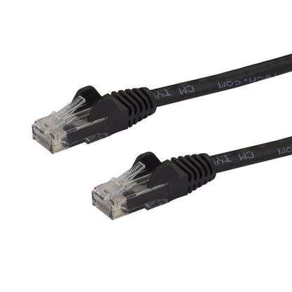 StarTech.com 7ft CAT6 Ethernet Cable - Black CAT 6 Gigabit Ethernet Wire -250MHz 100W PoE RJ45 UTP Network/Patch Cord Snagless w/Strain Relief Individually Tested