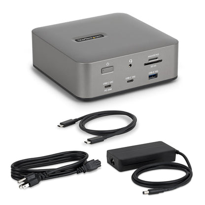 StarTech.com Thunderbolt 5/4 & USB4 Universal Dock, Multi-Display, Up to 8K 60Hz, 140W Charging, 30W PD Phone Charging, USB 10G, 2.5G LAN, 180W Adapter Included