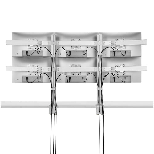 StarTech.com Six-Monitor Desk Mount with Crossbar, Up To 32-inch Computer Screens, Max 17.6lb (8kg) each, Dual Column, C-clamp/Grommet, Height Adjustable