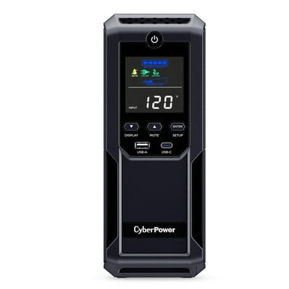CyberPower Intelligent LCD UPS Series CP1500AVRLCD3 900-Watt 12-Outlet Battery Backup with Automatic Voltage Regulation  6-Ft. Cord  CP1500AVRLCD3