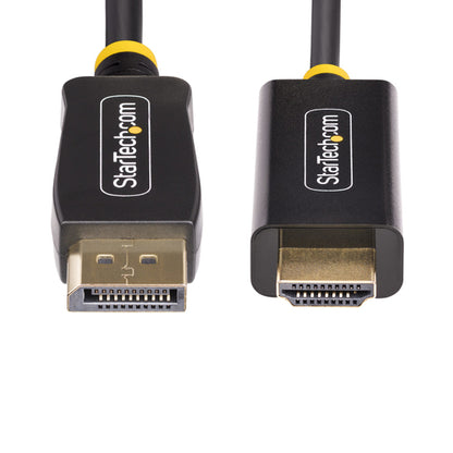 StarTech.com 10ft (3m) DisplayPort to HDMI Adapter Cable, 4K 60Hz with HDR, DP to HDMI 2.0b, Active Video Converter, DisplayPort Desktop to HDMI Monitor