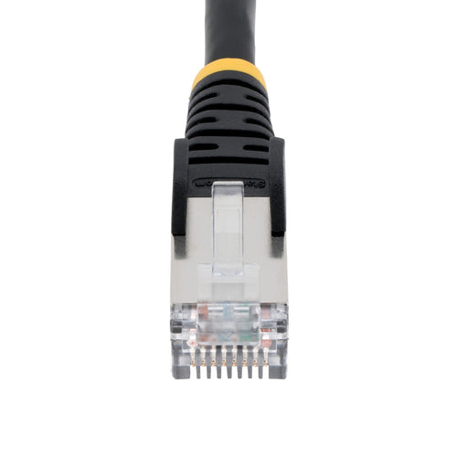 StarTech.com 100ft Black CAT6a Ethernet Cable, Snagless RJ45, 10GbE, 100W PoE++, S/FTP, LSZH, 27AWG Pure Bare Copper Wire, 500MHz, Shielded Network Patch Cord w/Strain Reliefs, Individually Tested/ETL Verified