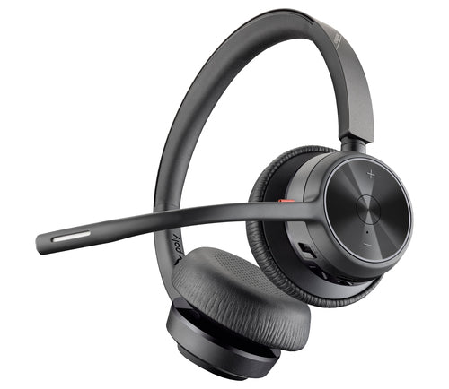 HP Poly Voyager 4320 UC Stereo USB-A Headset +BT700 USB-A Adapter +Charging Stand