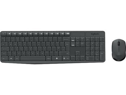 Logitech MK235 - Keyboard and mouse set - wireless - 2.4 GHz - French