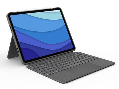 Logitech - Combo Touch iPad Pro Keyboard Folio for Apple iPad Pro 11" (1st, 2nd, 3rd & 4th Gen) with Detachable Backlit Keyboard - Oxford Gray