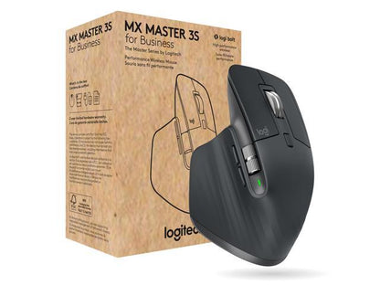 Logitech MX Master 3S for Business  Wireless Mouse with Quiet Clicks  8K DPI  Secured Logi Bolt USB Receiver  Bluetooth  USB-C Charging  MagSpeed Scrolling  Windows/Mac/Chrome/Linux - Graphite
