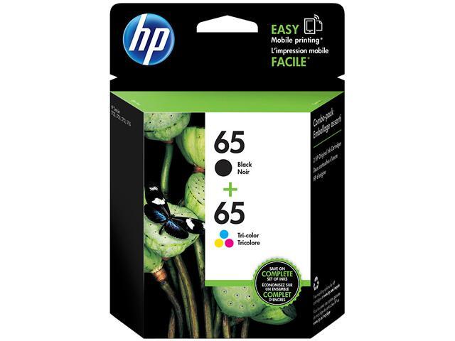 HP 65 2-pack Black/Tri-color Original Ink Cartridges  ~120 pages  T0A36AN#140