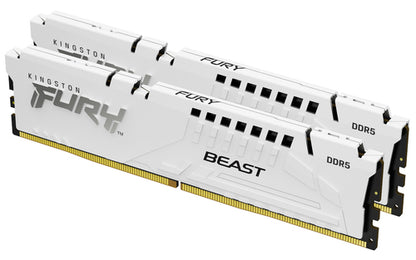 Kingston Technology FURY Beast 32GB 5600MT/s DDR5 CL40 DIMM (Kit of 2) White XMP