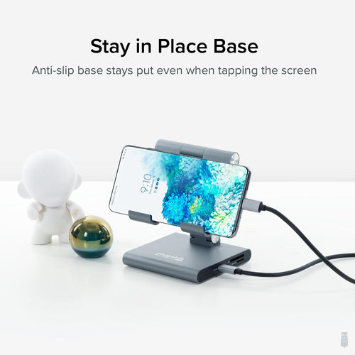 Plugable Technologies 8-in-1 USB C Hub for iPad with Stand, 100W Pass-Through Charging, USB C Docking Station for iPad, 1x HDMI, 2X USB, Audio, SD, Driverless, Compatible with Windows, iPadOS, Phones, Tablets