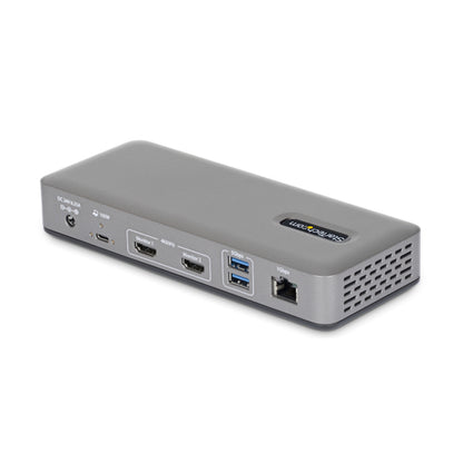 StarTech.com Dual-Monitor USB-C Docking Station, HDMI, 4K 60Hz, 100W Laptop Charging, 1GbE, Driverless, Multi-Monitor Dock For Windows