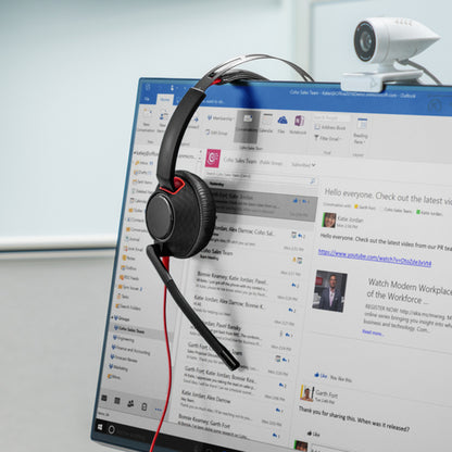 HP Poly Blackwire 5220 Stereo USB-C Headset +3.5mm Plug +USB-C/A Adapter (Bulk)