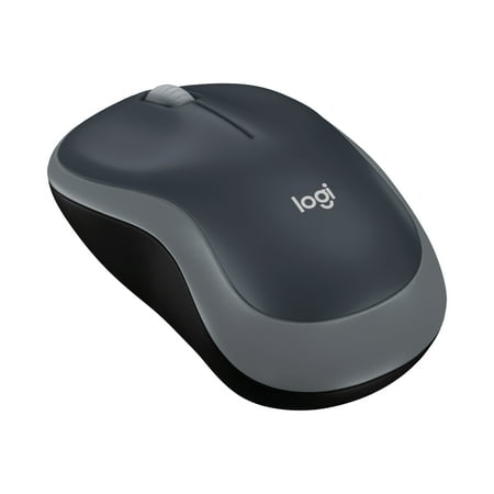 Logitech M185 Wireless Mouse  2.4GHz with USB Mini Receiver  12-Month Battery Life  1000 DPI Optical Tracking  Ambidextrous  Swift Gray