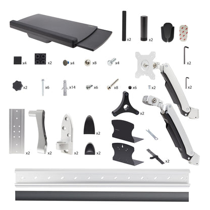 StarTech.com Wall Mount Workstation, VESA Mount For 32" Monitor (22lb/10kg), Fully Articulating Monitor Mount & Keyboard Tray - TAA