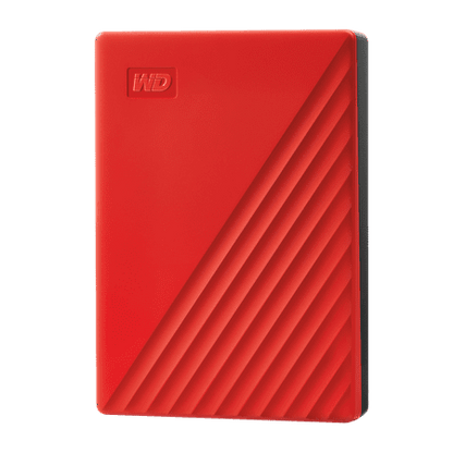 Western Digital My Passport 4TB - Red: USB, Password Protected, Automatic Backup