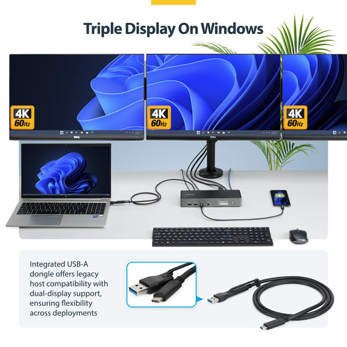 StarTech.com DK30C2DPEPRN laptop dock/port replicator Wired USB 3.2 Gen 2 (3.1 Gen 2) Type-C Grey