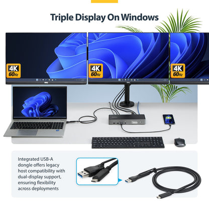 StarTech.com DK30C2DPEPRN laptop dock/port replicator Wired USB 3.2 Gen 2 (3.1 Gen 2) Type-C Grey