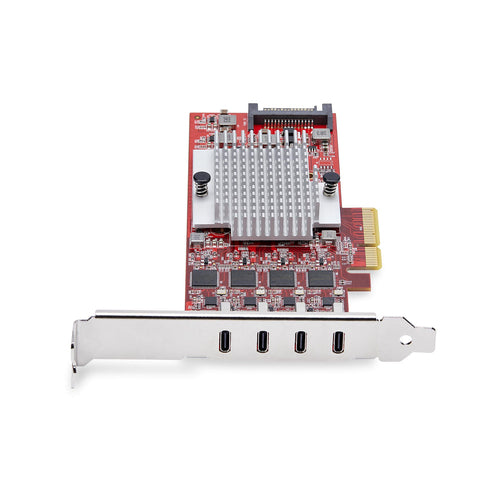 StarTech.com 4-Port USB Type-C PCIe Card, USB 3.2 10Gbps, USB-C PCI Express Expansion Card, 4x Independent USB Controllers, Windows/Linux/macOS, TAA-Compliant