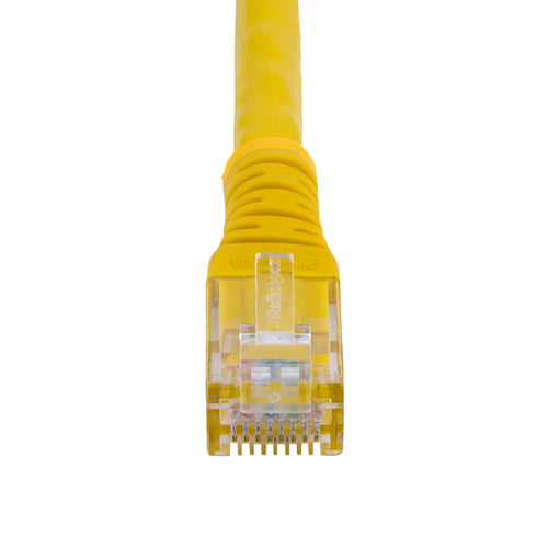 StarTech.com 25ft CAT6 Ethernet Cable - Yellow CAT 6 Gigabit Ethernet Wire -250MHz 100W PoE RJ45 UTP Molded Network/Patch Cord w/Strain Relief/ Individually Tested