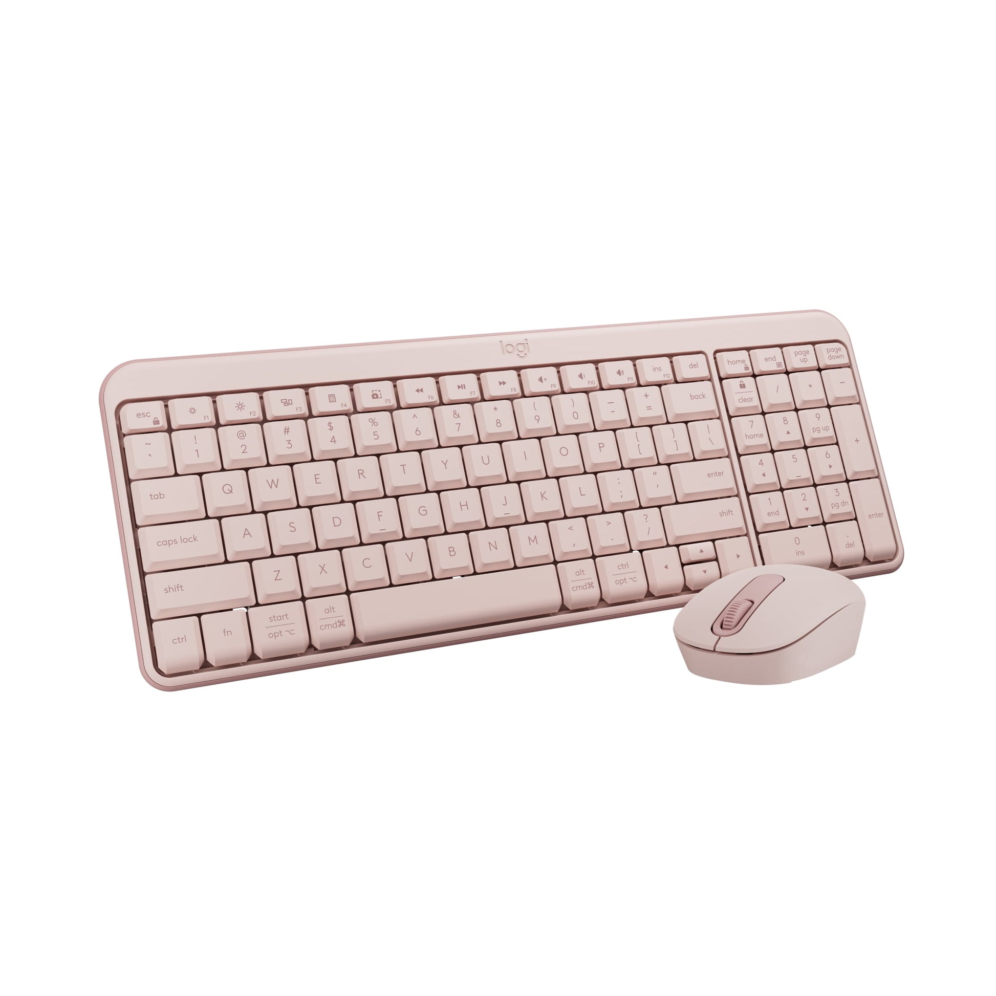 Logitech MK250 Bluetooth Wireless Mouse and Keyboard Combo: Fast & Easy Connectivity  Compact Wireless Keyboard  Ambidextrous Mouse (Graphite) - Wireless Bluetooth Keyboard - Rose - Wireless Blueto...