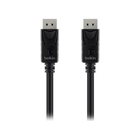 Belkin F2CD000B10-E 10 ft Black Connector on First End: 1 x DisplayPort Male Connector on Second End: 1 x DisplayPort Male DisplayPort to DisplayPort Cable Male to Male