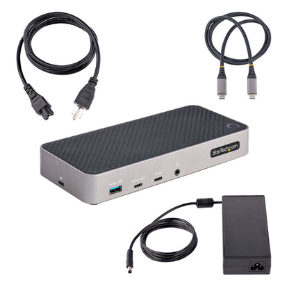 StarTech.com USB-C Triple Monitor Docking Station for MacBook Pro / Air M1 M2 M3 M4 & Windows, Universal 4K HDMI DP Dock, Thunderbolt Compatible, 100W Laptop Charging