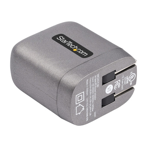 StarTech.com 30W USB-C Wall Charger - Portable GaN Charger w/ Power Delivery - 6ft Cable - USB C Power Adapter w/ Fast Charging - USB Type C Wall Charger, USB-C Charger
