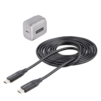 StarTech.com 30W USB-C Wall Charger - Portable GaN Charger w/ Power Delivery - 6ft Cable - USB C Power Adapter w/ Fast Charging - USB Type C Wall Charger, USB-C Charger