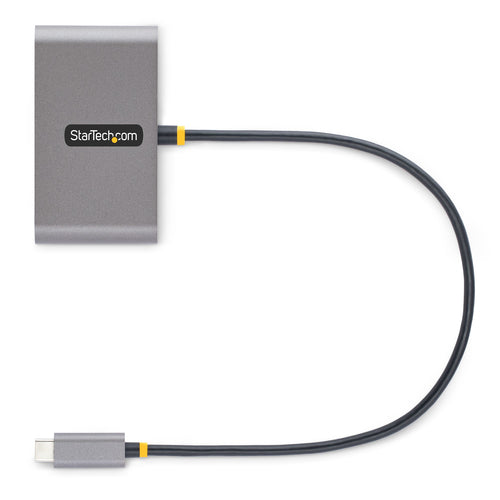 StarTech.com 4-Port USB-C Hub with 100W Power Delivery Pass-Through - 2x USB-A + 2x USB-C - USB 3.0 5Gbps - 1ft (30cm) Long Cable - Portable USB Type-C to USB-A/C Hub