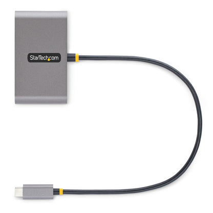 StarTech.com 4-Port USB-C Hub with 100W Power Delivery Pass-Through - 2x USB-A + 2x USB-C - USB 3.0 5Gbps - 1ft (30cm) Long Cable - Portable USB Type-C to USB-A/C Hub