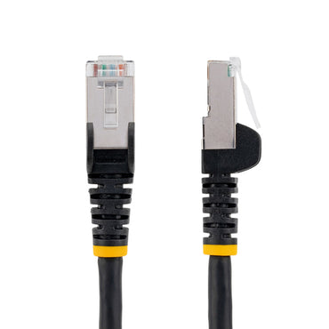 StarTech.com 7ft CAT6a Ethernet Cable - Black - Low Smoke Zero Halogen (LSZH) - 10GbE 500MHz 100W PoE++ Snagless RJ-45 w/Strain Reliefs S/FTP Network Patch Cord