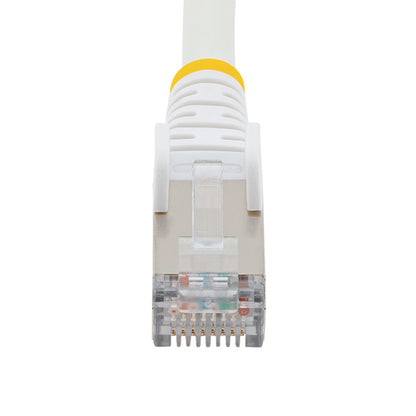 StarTech.com 15ft CAT6a Ethernet Cable - White - Low Smoke Zero Halogen (LSZH) - 10GbE 500MHz 100W PoE++ Snagless RJ-45 w/Strain Reliefs S/FTP Network Patch Cord