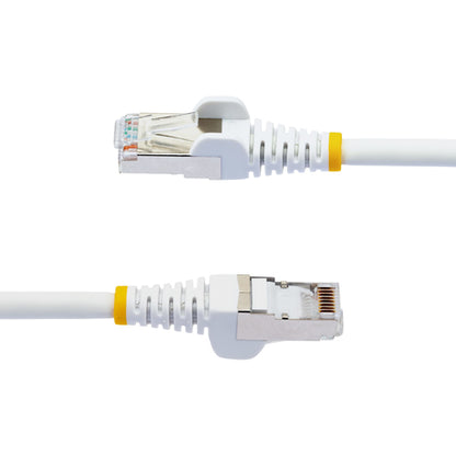 StarTech.com 15ft CAT6a Ethernet Cable - White - Low Smoke Zero Halogen (LSZH) - 10GbE 500MHz 100W PoE++ Snagless RJ-45 w/Strain Reliefs S/FTP Network Patch Cord
