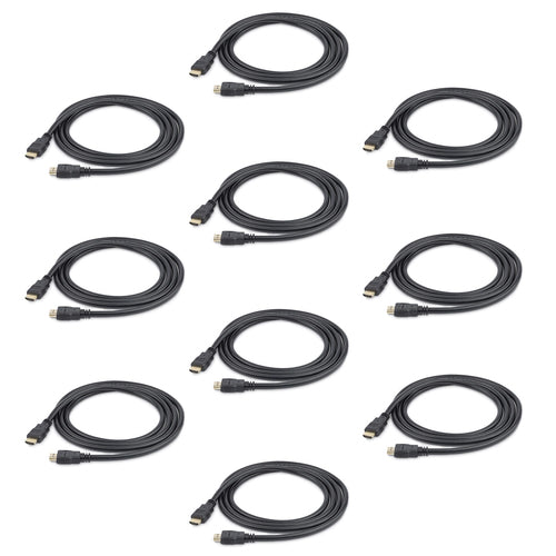 StarTech.com 6ft HDMI Cable - 10 Pack - 4K High Speed HDMI Cable with Ethernet - UHD 4K 30Hz Video - HDMI 1.4 Cable - Ultra HD HDMI Monitors, Projectors, TVs & Displays - Black HDMI Cord - M/M