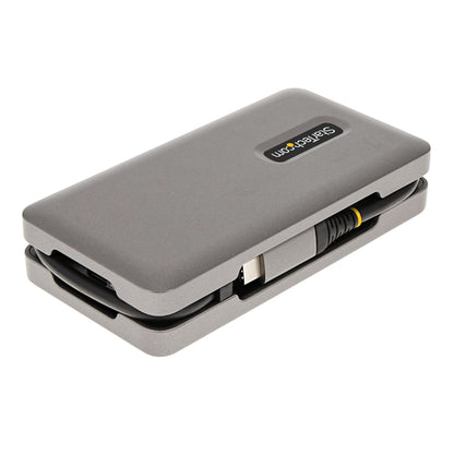 StarTech.com USB-C Multiport Adapter - 4K 60Hz HDMI/DP - 3-Port USB Hub - 100W Power Delivery Pass-Through - GbE - Travel Mini Docking Station w/ Charging - 1ft/30cm Wrap-Around Cable