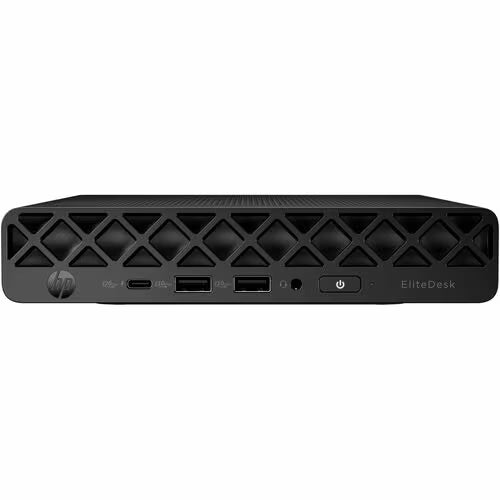 HP EliteDesk 8 G1i Desktop Computer - Intel Core Ultra 5 225T - vPro Technology - 16 GB - 256 GB PCI Express NVMe SSD - Mini PC - Jack Black - Intel Q870 Chip - Windows 11 Pro - Intel DDR5 SDRAM - English Keyboard - Wi-Fi 6E (IEEE 802.11ax) - 90 W