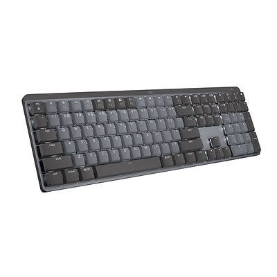Logitech MX Mechanical Wireless Illuminated Performance Keyboard  Clicky Switches  Backlit Keys  Bluetooth  USB-C  macOS  Windows  Linux  iOS  Android  Metal  Graphite