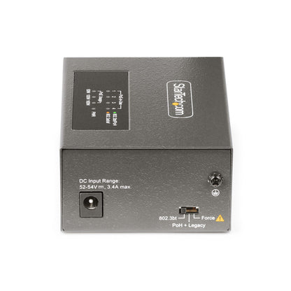 StarTech.com 4-Port Multi-Gigabit PoE++ Injector, 5/2.5/1G Ethernet (NBASE-T), PoE/PoE+/PoE++ (802.3af/802.3at/802.3bt), 160Watts Power Budget, Wall/DIN Rail Mountable, Unmanaged