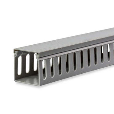 StarTech.com 2x2in Open Slot Wiring Cable Raceway Duct with Cover, Server Rack Cable Management, Cable Cover Duct, Cord Hider / Organizer, PVC Cable Manager - TAA Compliant