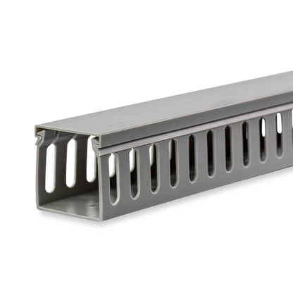 StarTech.com 2x2in Open Slot Wiring Cable Raceway Duct with Cover, Server Rack Cable Management, Cable Cover Duct, Cord Hider / Organizer, PVC Cable Manager - TAA Compliant