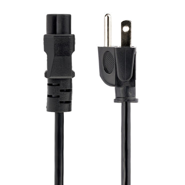 StarTech.com 6ft (1.8m) Laptop Power Cord, NEMA 5-15P to C5 (Clover Leaf), 10A 125V, 18AWG, Laptop Replacement Cord, Printer Power Cable, Laptop Charger Cord, Laptop Power Brick Cord - UL Listed
